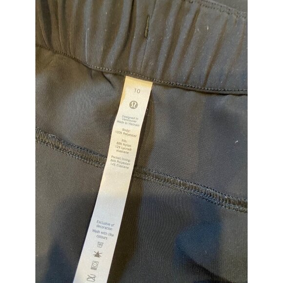 Lululemon Black On The Fly Jogger Pant Elastic Waist Women's Size 10 W5BZDS - Picture 5 of 5